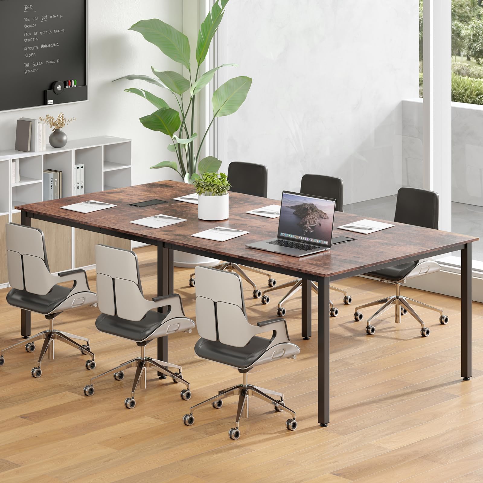Tangkula 8 FT Conference Table Rectangle Office Computer Desk